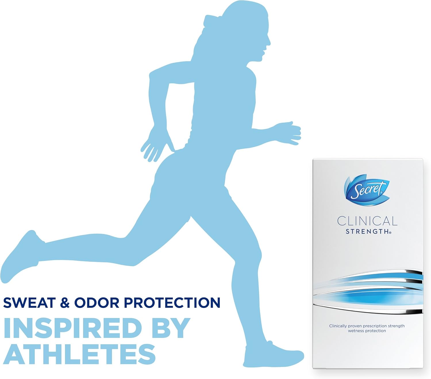 Secret Antiperspirant Clinical Strength Deodorant for Women, Clear Gel, Clean Lavender, 2.6 oz : Beauty
