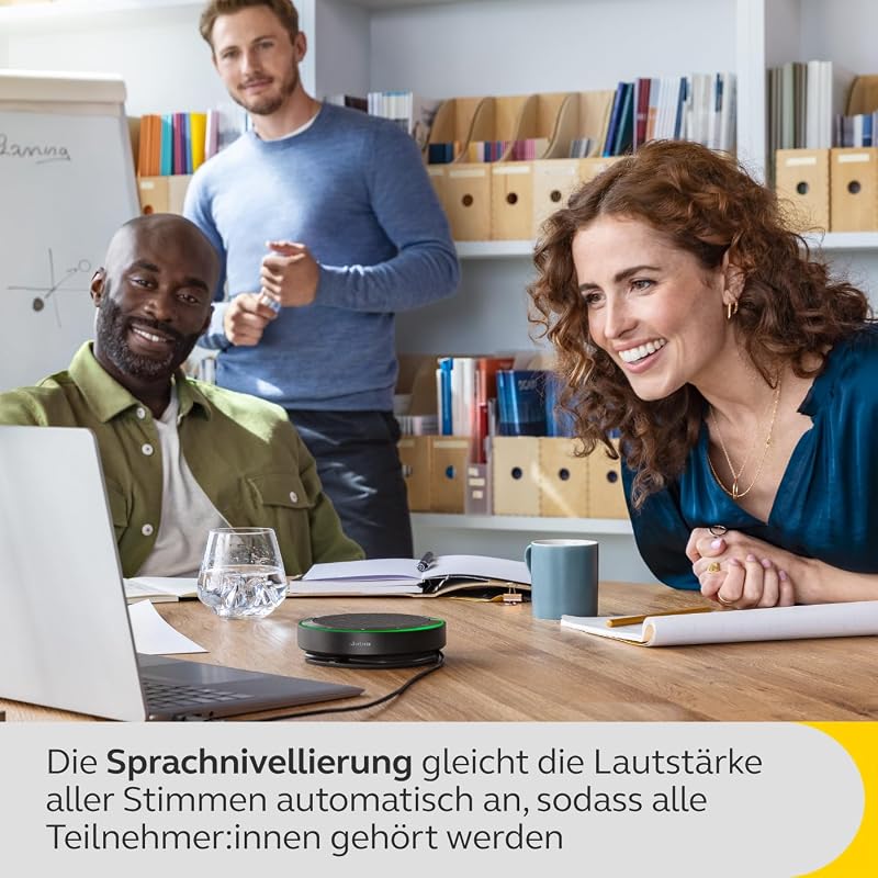 Speak2 75 schnurlose Bluetooth-Freisprechlösung, 4 Mikrofone mit Geräuschunterdrückung, 65 mm Breitband-Lautsprecher, Super-Breitband-Audio, für MS-Teams Zertifiziert, Dunkelgrau