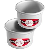 Fat Daddio's Anodized Aluminum Round Cake Pans, 2 Piece Set, 4 x 3 Inch