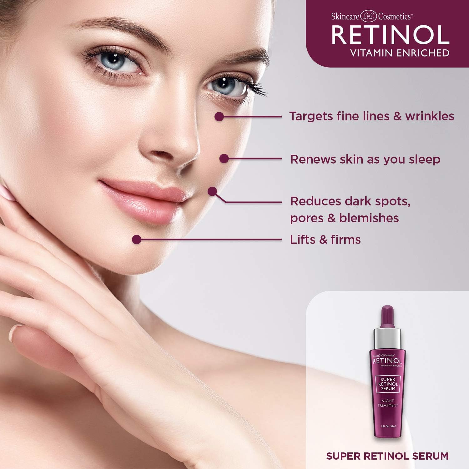 LIVAURA Retinol 6X Super Retinol Serum, Intensive Formula Accelerates Skin Renewal While You Sleep, Targets Fine Lines - Image 4