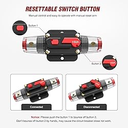 Nilight 150A Inline Circuit Breaker Resettable