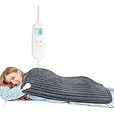 FluffyWarmth Electric Heating Pad for Back, Extra Large 17''x 33'' XXXL for Full Body,Menstrual Period Cramps,Neck Shoulder Back Pain Relief, 6 Heat Settings 4 Timers Heating Pad, Gifts for Women Men