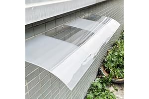 WNANCH Awning Canopy UV Rain Snow Protection for Front Door/Porch Patio Roof, Rain Shelter Thicken Clear Cover Maintenance-Free Awning Polycarbonate Sheet No Brackets (Size : B:19.7X39in)