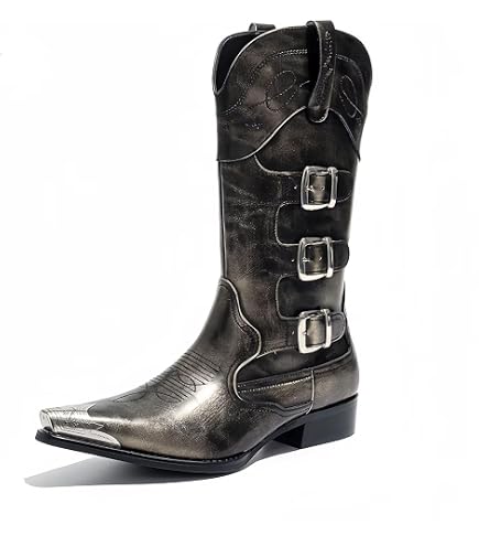 Amazon.com: New Rock Women's Boots WSTM005-S1 Black 100% Leather