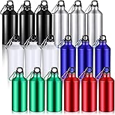 Potchen 18 Pcs Water Bottles Multipack Aluminum Bulk Valentine's Day Galentine's Gifts Metal Reusable Lightweight Sport School Leak Proof with Twist Cap Gym Hiking Outdoor Travel(Multicolor,13.5 oz)