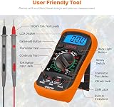 ULTRICS Digital Multimeter Voltmeter Ammeter Ohmmeter Backlit LCD 1000V 10A Pro view 2