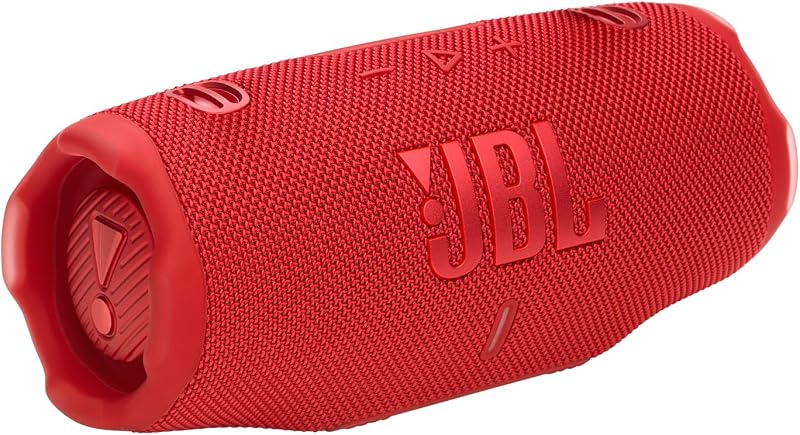 Charge 6, coluna Bluetooth portátil sem fios, bateria 28h, resistência à água IP68, à prova de pó e quedas, Pro Sound com AI Sound Boost, compatível com Auracast, vermelho — foto 1 de 8