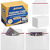 180 Pack Mailer Trading Card Envelopes，7" x 4.35" Trading Card Mailers for Shipping, Perfect Sized Shipping Envelope for Mailing Semi-Rigid and Toploaders, Protector Supplies.