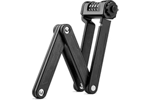ROCKBROS Folding Bike Lock - Compact Heavy Duty Anti Theft Bicycle Lock with Mounting Bracket 4-Digit