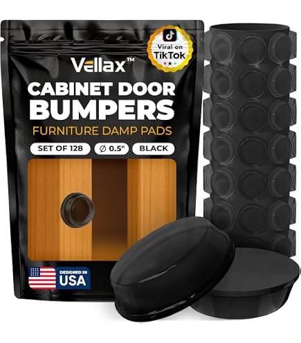50 Pcs Cabinet Bumpers - 10mm EVA Rubber Pads For Quiet Cabinet Closing