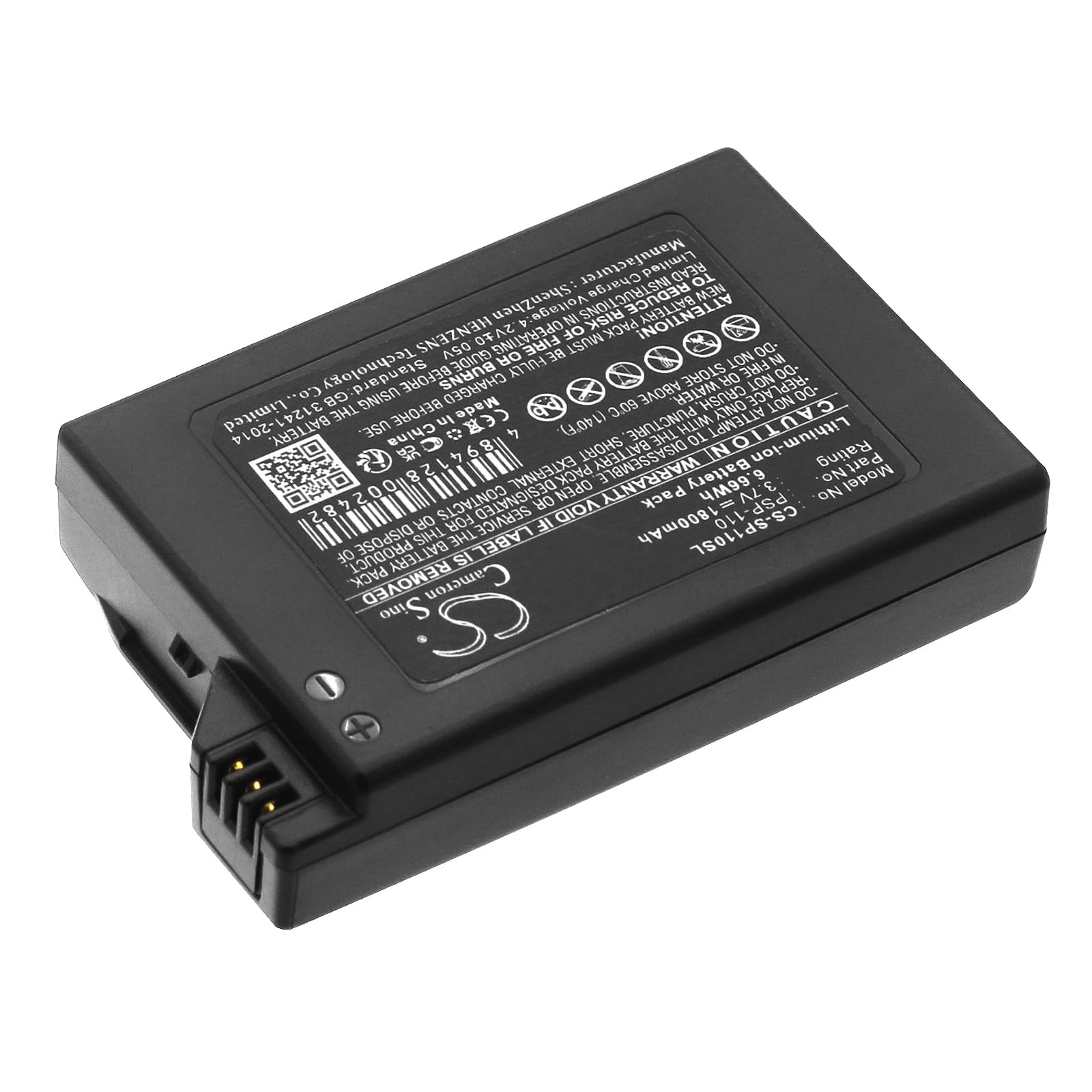 Cameron Sino 1800mAh Replacement Battery Compatible with Sony PSP-1000, PSP-1000G1, PSP-1000G1W, PSP-1000K, PSP-1000KCW