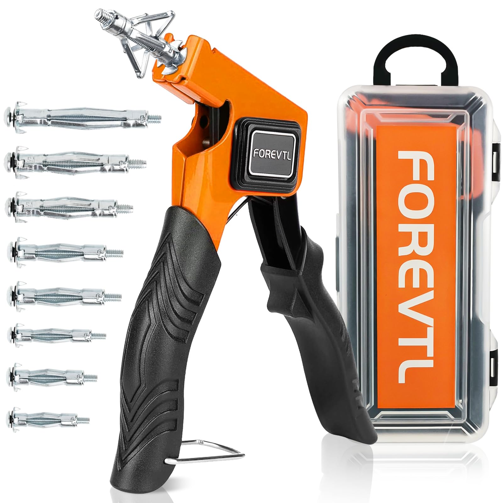 Photo 1 of FOREVTL Molly Bolts for Drywall & Plaster Walls (0.12"-1.52"), 32PCS in 8 Sizes Screws with Molly Bolts Setting Tool, Heavy Duty Hollow Wall Anchors Perfect for TV, Picture & Mirror, Holds Up to 65lbs