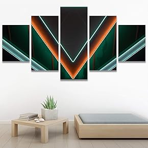 SIGNWIN 5 Panel Canvas Wall Art Modern Art...