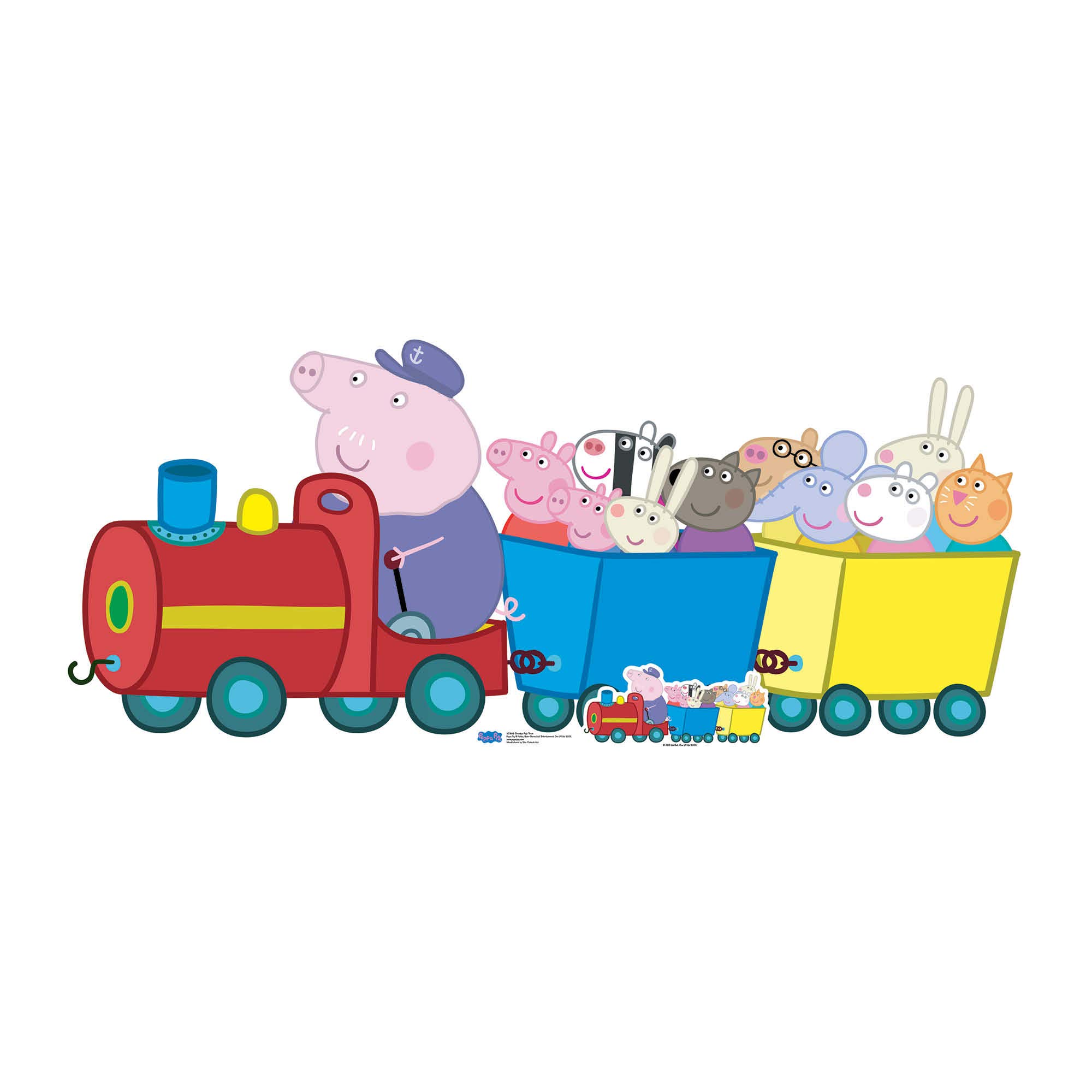 Star Cutouts Giant Cardboard Cutout l Grandpa Pigs Train l Peppa Pig Decorations l Pack of Two l Fun Room Decoration l Perfect for Peppa Pig Party l Includes Favourites Zoe Zebra & George Pig