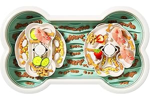 MENTAPETS Slow Feeder Dog Bowls, Anti-Choking & Non Slip Interactive Dog Slow Feeding Bowls for Dry/Wet/Raw Food, Bloat Stop Dog Slow Feeder Bowl, Maze Puzzle Feeder, Slow Eating Dog Bowl for Large Breed Dogs