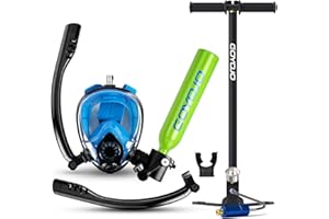 GOYOJO 0.5L Mini Scuba Tank, Portable Divng Lung Tank Emergency Air Supply for Snorkeling, Diving & Shallow-Water Activities, 5-8 Mins Breathing Underwater