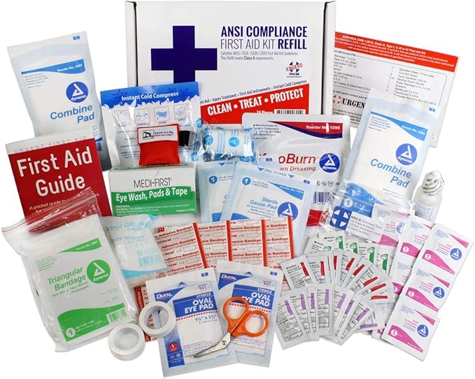 OSHA & ANSI First Aid Kit Refill/Upgrade, 25