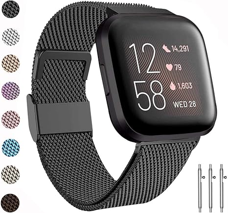 fitbit versa stainless steel mesh band