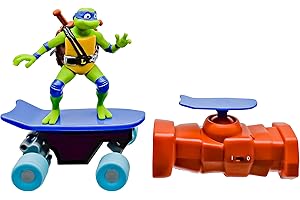 Teenage Mutant Ninja Turtles Toy, Leonardo Half Pipe RC Skate Vehicle, 2.4 GHz Skateboard Controller, Mutant Mayhem TMNT Remote Control Toy for Kids, Ages 3+