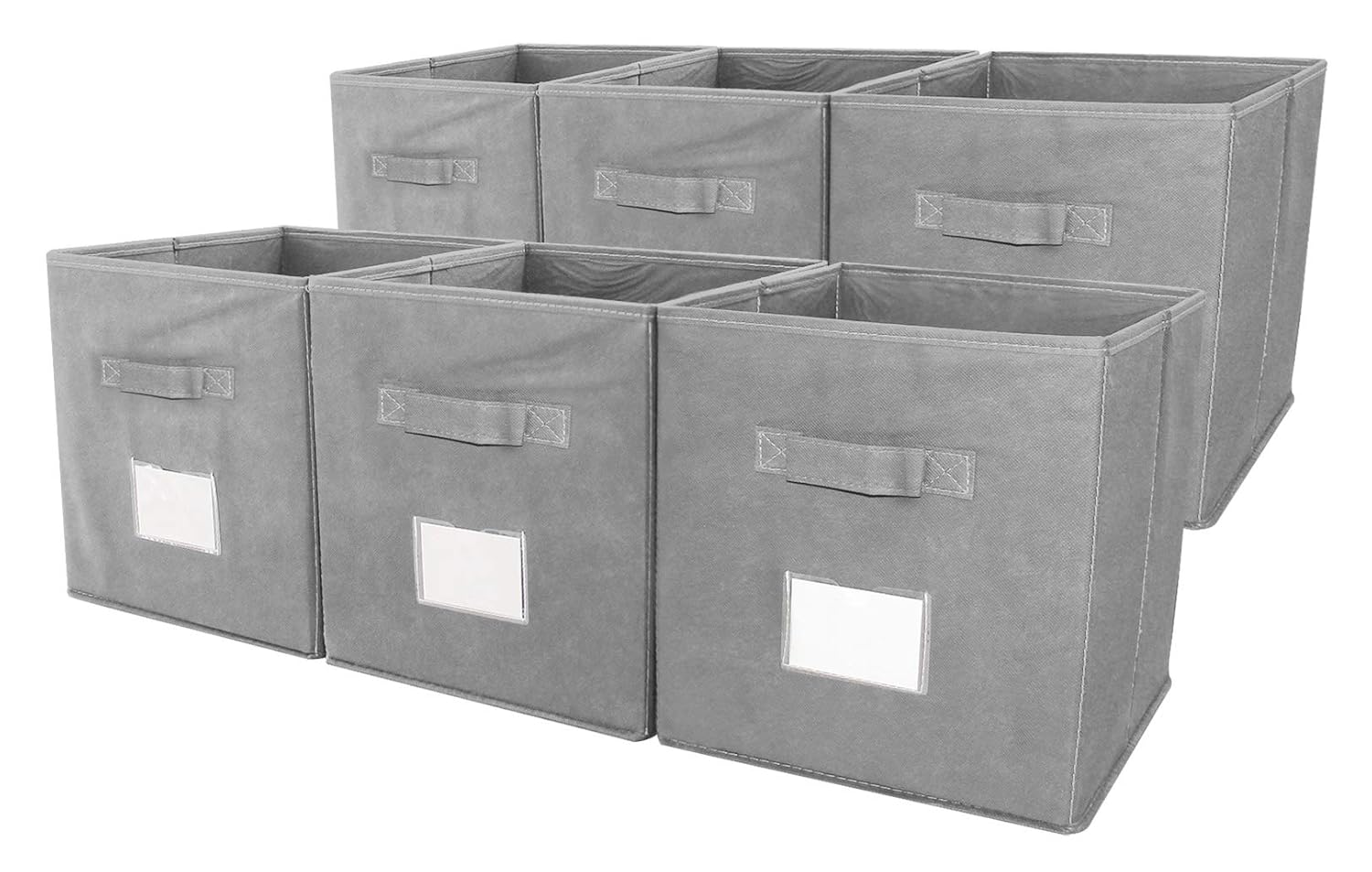 TQVAI ESYLIFE Foldable Fabric Storage Cubes 6 Pack Cloth Storage Bins