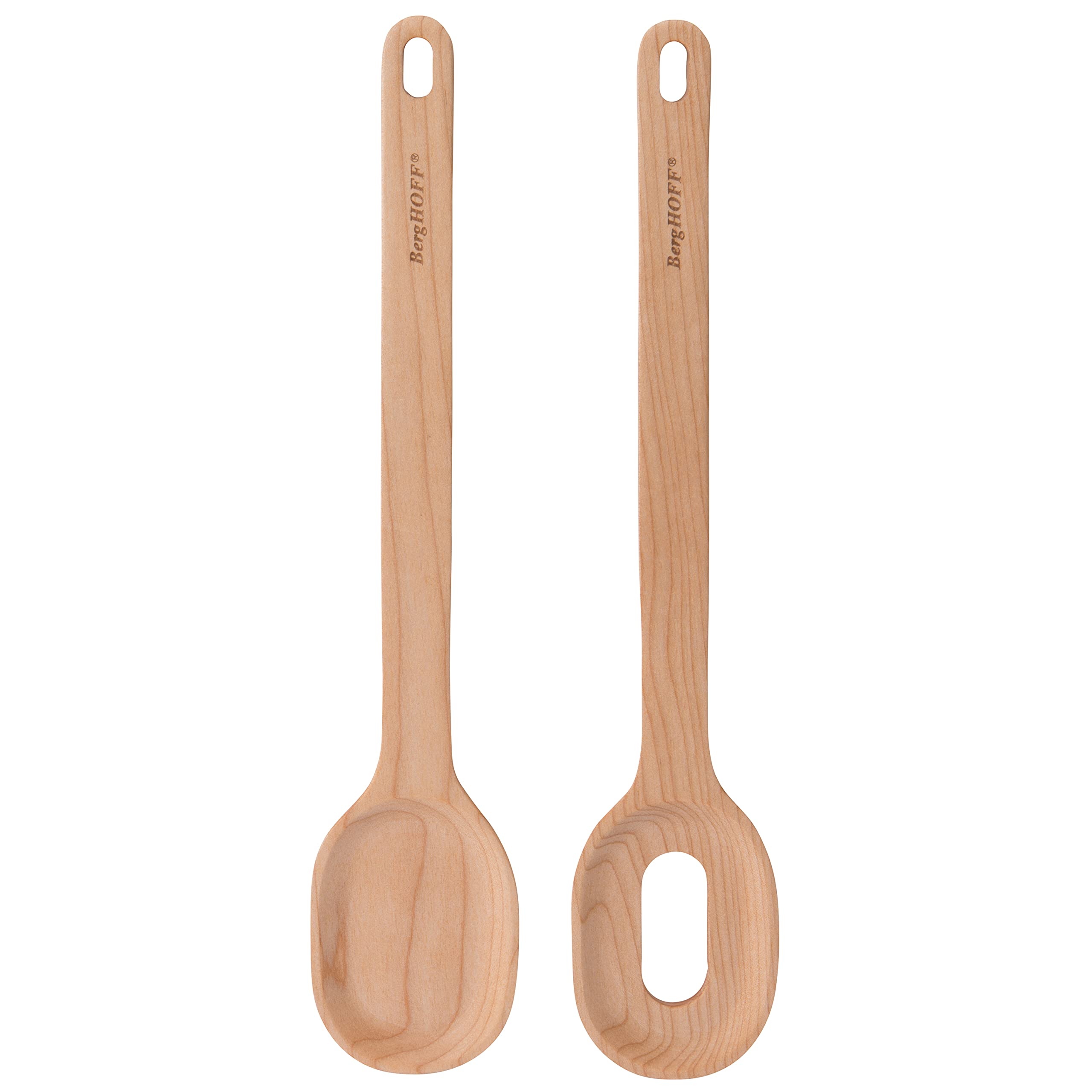 BergHOFF Leo Maple Wood Salad Servers, Brown, 2-Piece, 30 cm