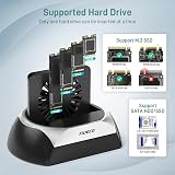 FIDECO Hard Drive Docking Station NVME SSD SATA HDD Cooling Fan USB C 10Gbps view 3