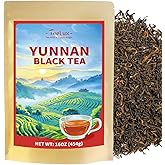TeeLux Black Tea Loose Leaf, Premium Yunnan Black Tea, Floral Aroma, Smooth & Full-bodied Taste, Hot & Iced Tea, 16oz