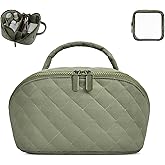 SXS LACONIC Makeup Bag,Quilted Puffer Cosmetic Bags,Travel Toiletry Bag for Women,Large Capacity Waterproof Make up Bag Set