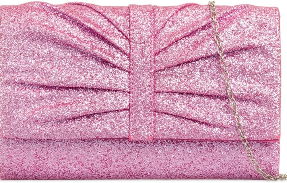 pink glitter clutch
