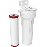 AquaticLife Carbon Plus Water Filter System, 10 x 2.5 in | Reduces chlorine and chloramine for freshwater aquarium water or as pretreatment before RO and RO/DI systems