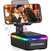 JTEMAN Gifts for Men Women,Cell Phone Stand with Bluetooth Speaker,LED Light,and Lanyard,Cool Tech Gadgets,Unique Birthday Gifts for Men Husband Mom Dad