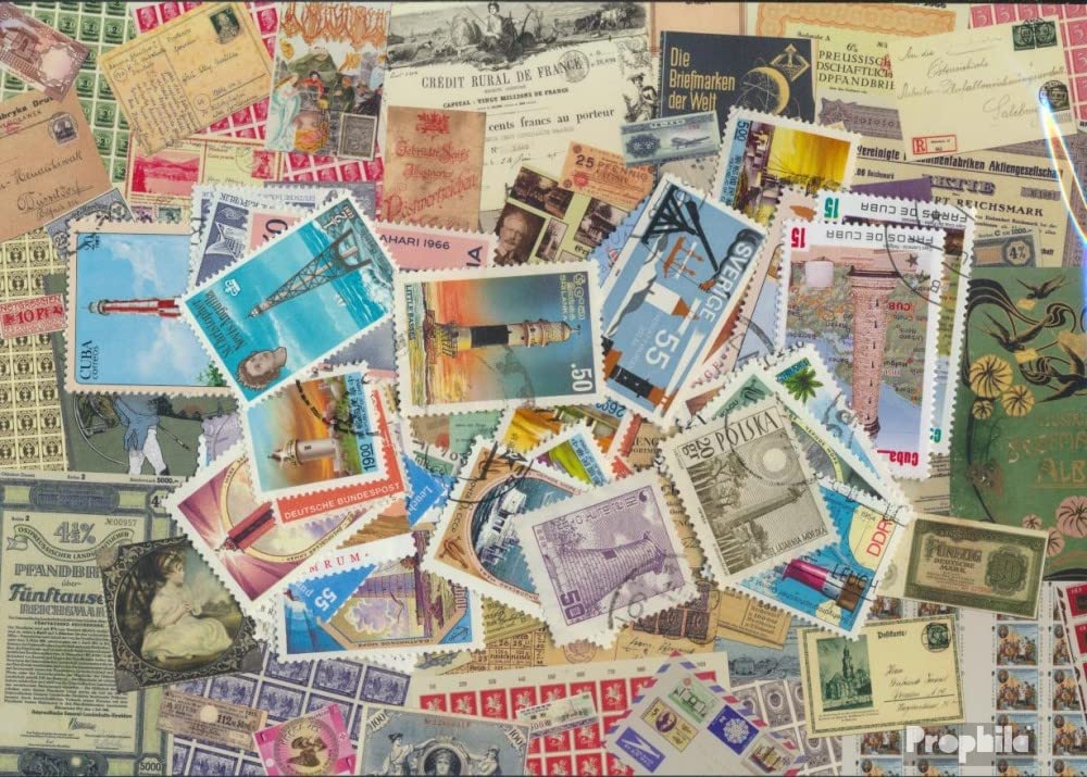 Prophila Collection Motives 50 various Lighthouses Stamps (Stamps for collectors) Lighthouses