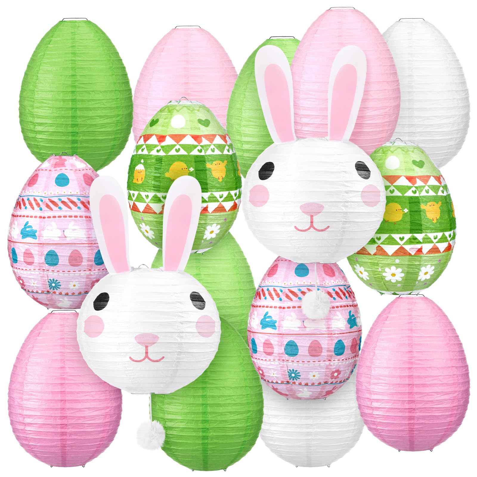 Photo 1 of **MISSING PARTS**
Bencailor 16 Pcs Easter Paper Lanterns Happy Easter Eggs Bunny Party Decoration Rabbit Hanging Decorations for Home Indoor Outdoor Holiday Party Spring Events(Pink, Green)