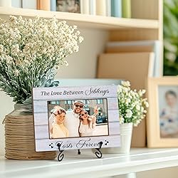 Yuansail Siblings Picture Frame, 4x6 Wooden Frame
