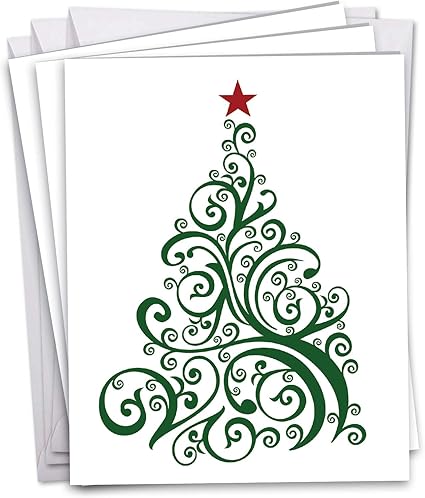 J5019dxsg3 3 Confezione Di Biglietti Di Auguri Di Buon Natale Abete Just You Misura Extra Grande Con Buste Dimensioni 21 6 X 27 9 Cm Amazon It Cancelleria E Prodotti Per Ufficio