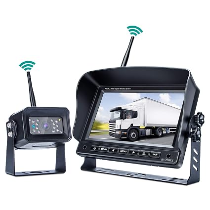 Digital Wireless Backup Camera Systemno Interference Easy Installation Ip69 Waterproof Wireless Rear View Camera 7 Lcd Wireless Reversing