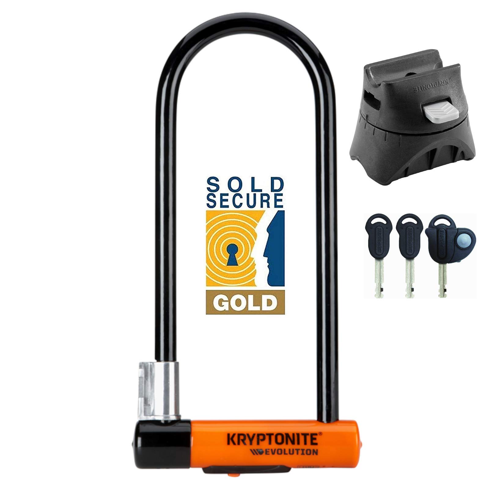 Kryptonite Evolution Long Shackle Bike U-Lock (Sold Secure Gold Rated)