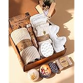 Coralogo Natural Spa Gift Baskets - Natural Pampering Spa Set, Self-Care Get Well Soon Basket,Thank You Gifts, Unique 11pcs Gift Set for Women Wife Mom Her Birthday Valentines Day Mothers Day
