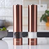 Cooks Professional Electric Salt and Pepper Mill Set Copper view 2