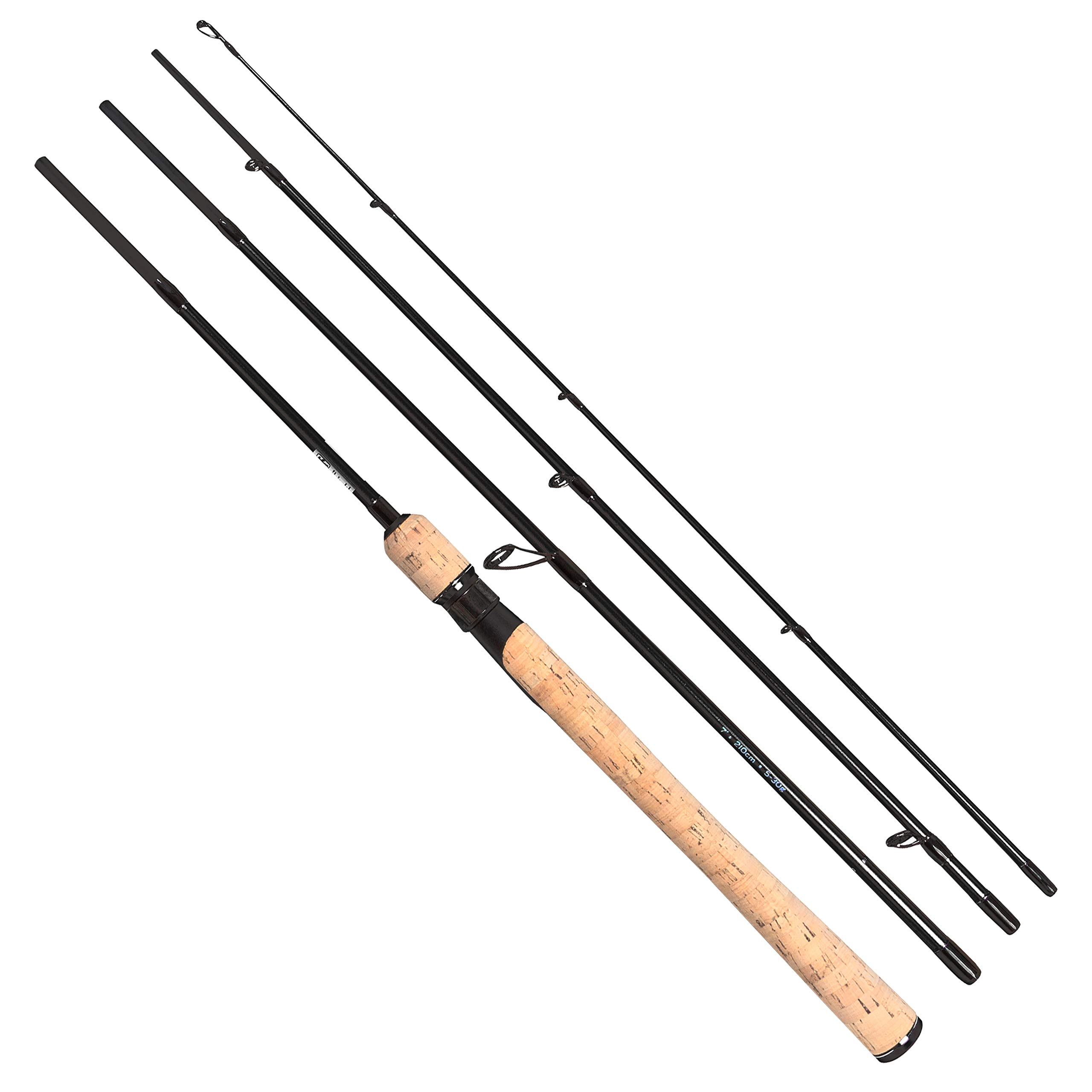 Maxximus FLADEN Fishing Travellex 4 Piece Carbon Travel Rod (6ft 7ft and 8ft options) Spinning Rod (2 to 12g / 5 to 30g / 10 to 40g Casting Weight) (2.1m / 2-12g cw) [12-38210-212]