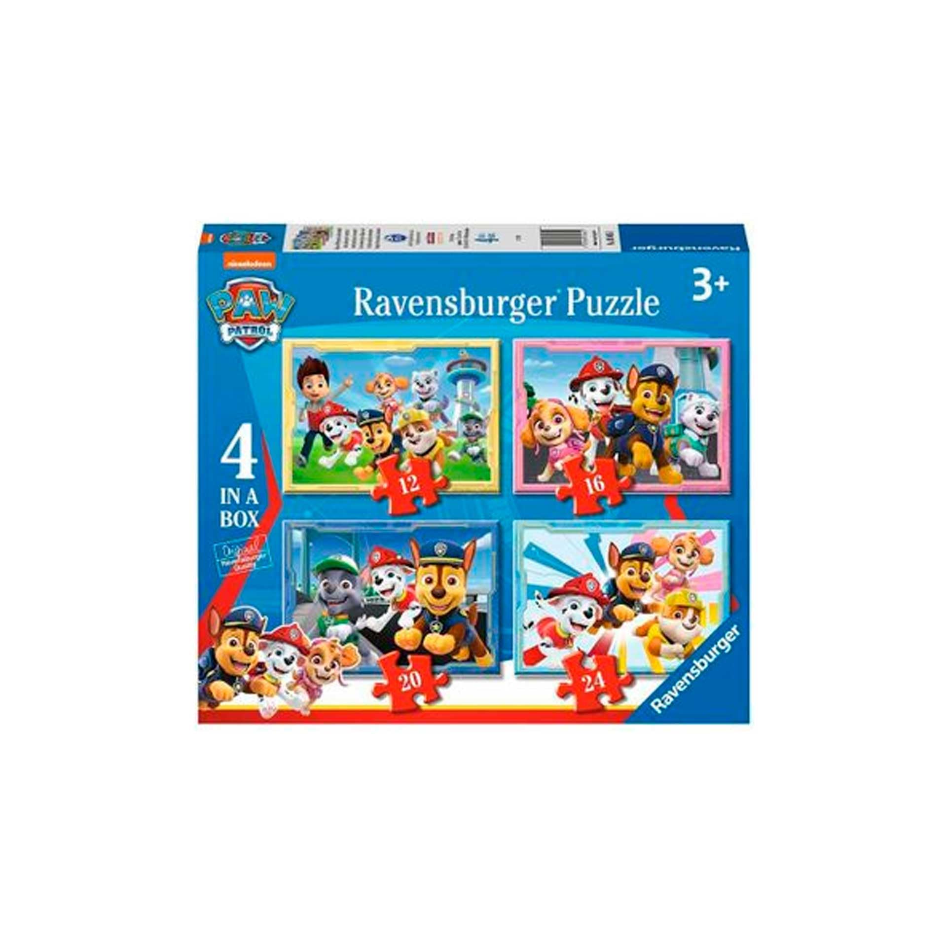 Ravensburger - Paw Patrol B Puzzles 4 Pack | Puzzle Children 3 Years and Up | Gift for Girls 3 Years and Over 72 Pieces | Children's Puzzle 19 x 14 cm | Stitch Girl Puzzles
