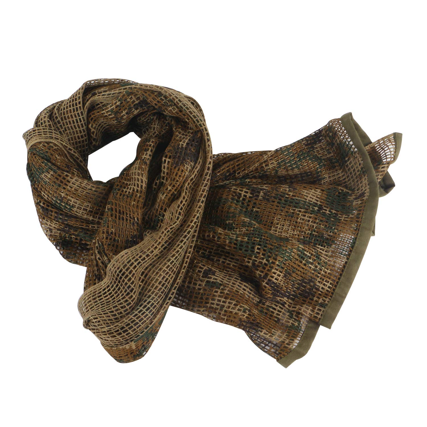 ToopMount Sniper Veil Tactical Scrim Net Face Cover - Desert Xima Mesh Scarf, 70.9x35.5 Inch Polyester