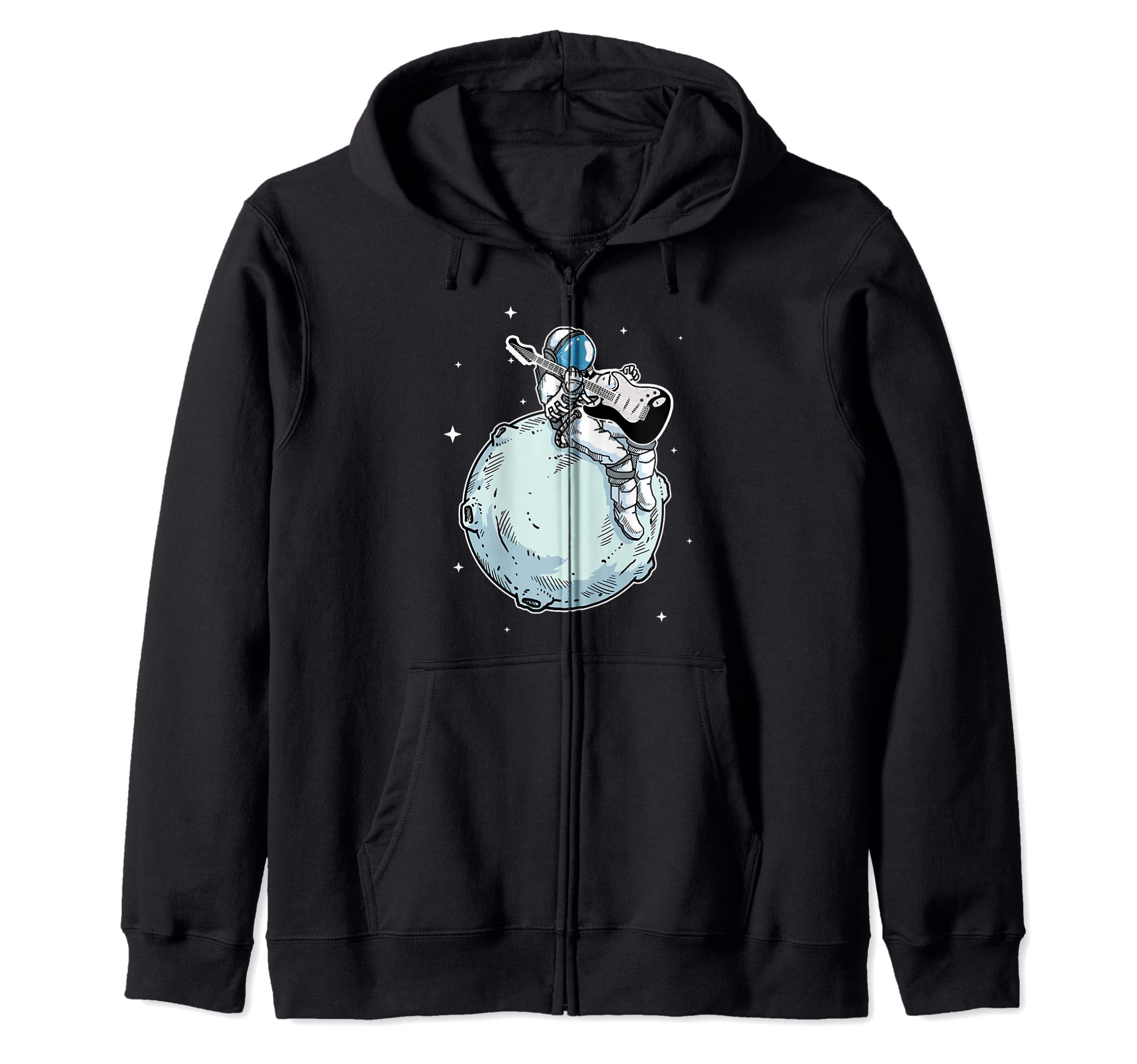 Astronaut Playing Electric Guitar Gift Guitar Lover Zip Hoodie