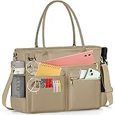 RAINSMORE Laptop Bag for Women 15.6 Inch Work Teacher Tote Nurse Bag Professional Laptop Tote Computer Messenger Shoulder Bags Large Handbag Business Office Work Briefcase
