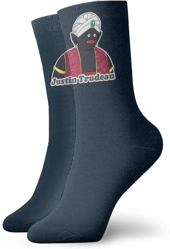 Trudeau Funny Meme Unisex Crew Fashion Novelty Socks Dress Socks