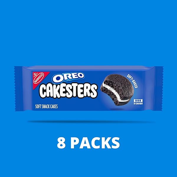OREO CAKESTERS SOFT SNACK CAKES, 8-3.03 OZ SNACK PACKS
