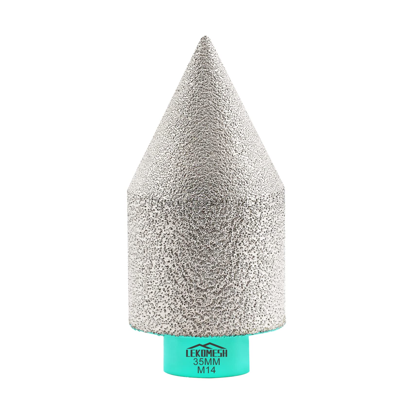 Diamond Chamfer Milling Bits 2-35mm LEKOMESH - Bevelling Milling Bits for Enlarging Beveling Shaping Existing Holes of Porcelain Tile Ceramic Granite Marble M14 Thread for Angle Grinder