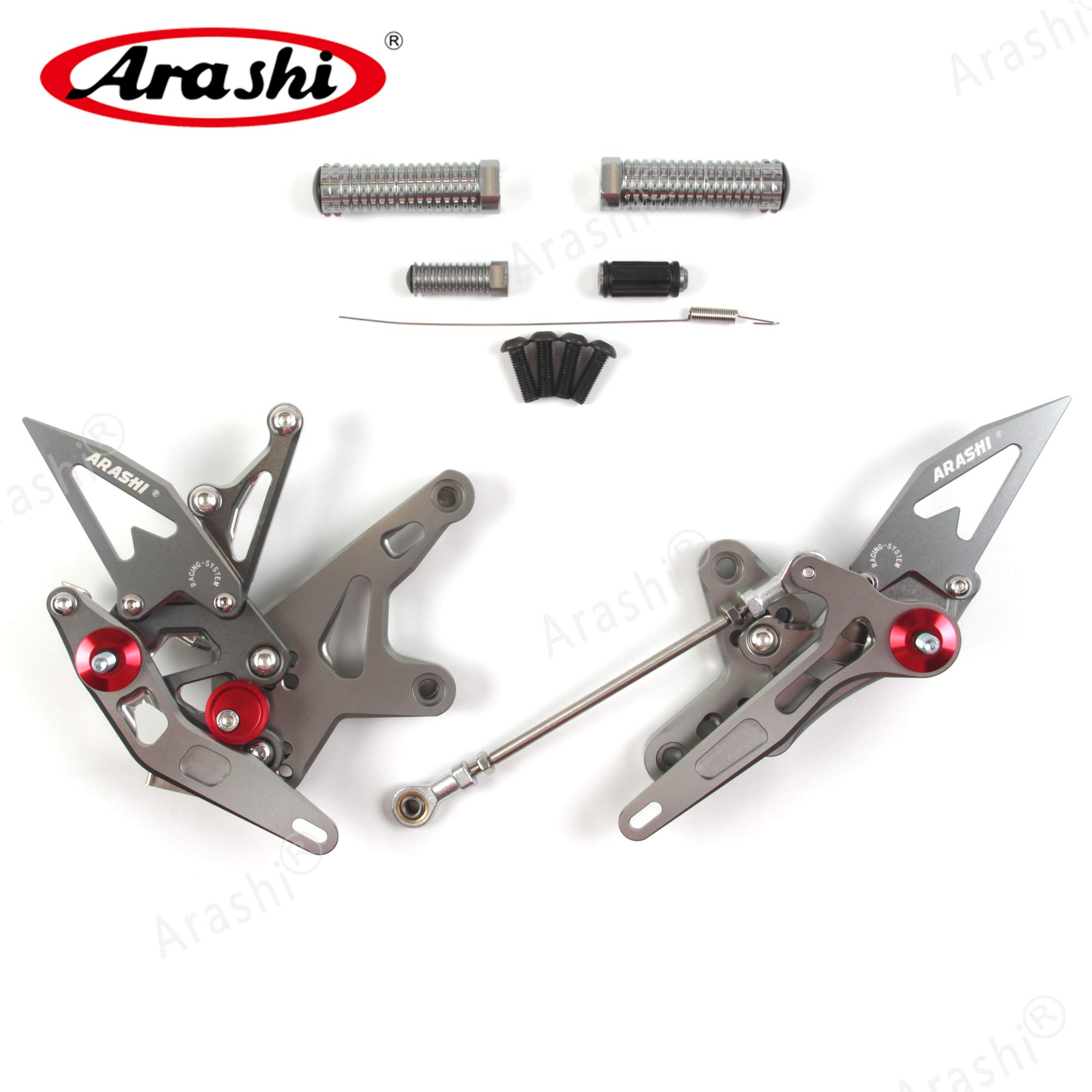 Arashi Rearsets Footrests FootPegs for KAWASAKI Ninja 400 / Z400/ EX400 / ABS/KRT Edition 2018 2019