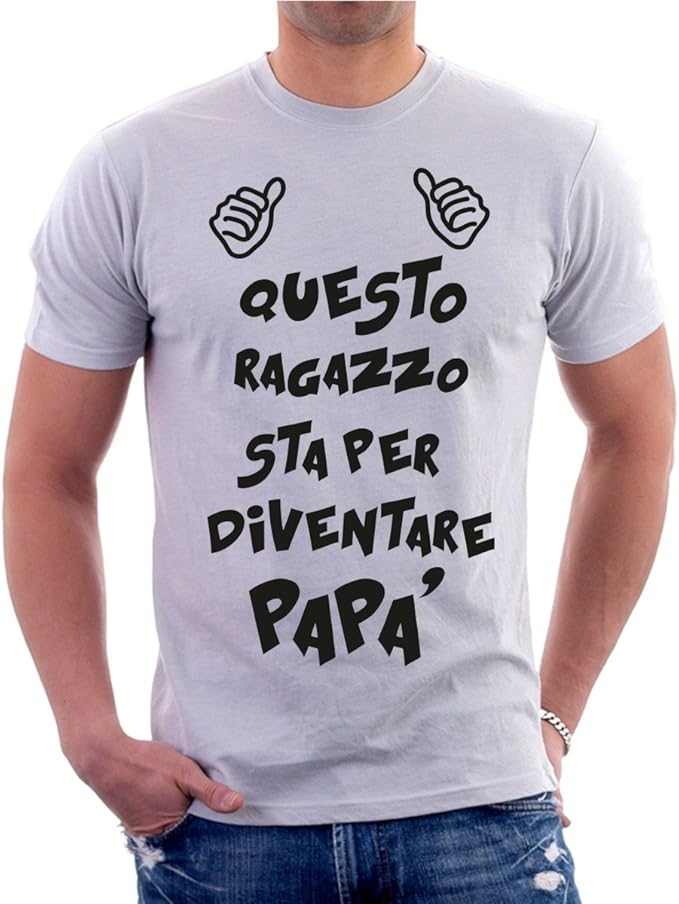 T Shirt Questo Ragazzo Sta Per Diventare Papa Premaman Tutte Le Taglie Uomo Donna Maglietta By Tshirteria Amazon It Abbigliamento