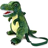 JUSTQUNSEEN P lush T Rex Dinosaurs Backpack, 16" D inosaur s Stuffed Animal Bag toddler D inosaur Backpack for Kids 3-5, Dinosaurs Gift Bag Plush Dinosaur Toys for kids Giant Dinosaur Plus h backpack